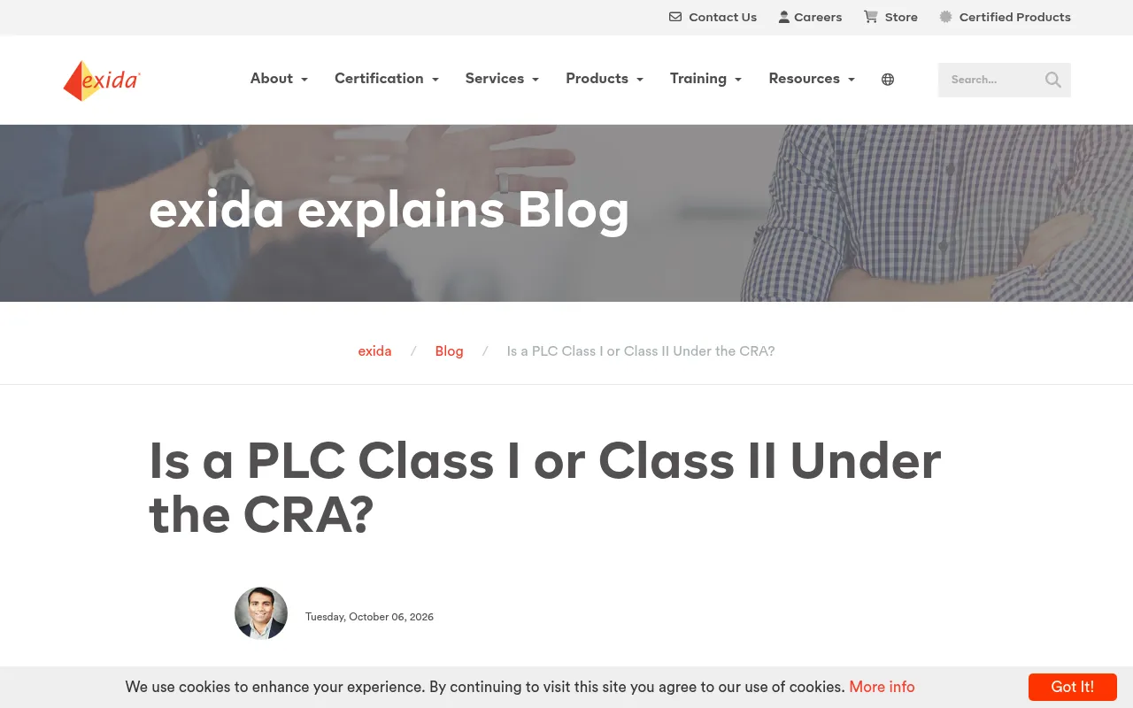 Screenshot of exida.com
