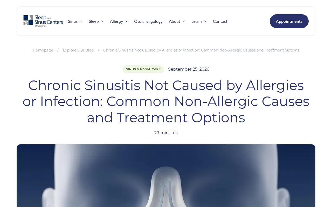 Screenshot of sleepandsinuscenters.com