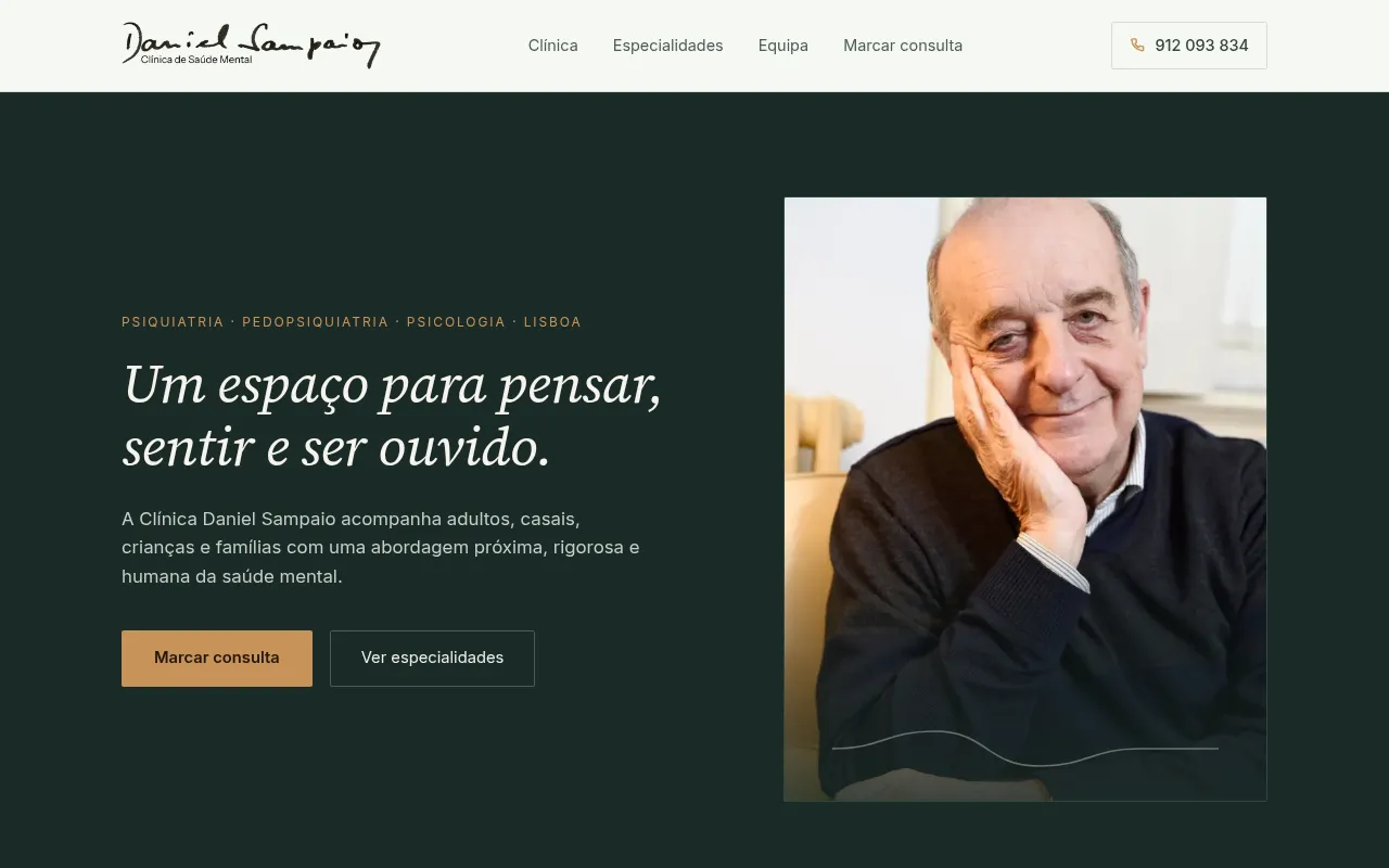 Screenshot of clinicadanielsampaio.pt