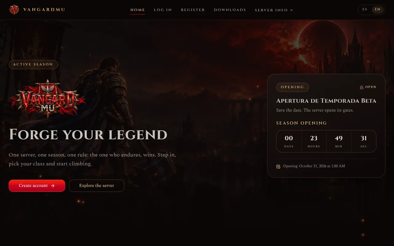 Screenshot of vangardmu.com