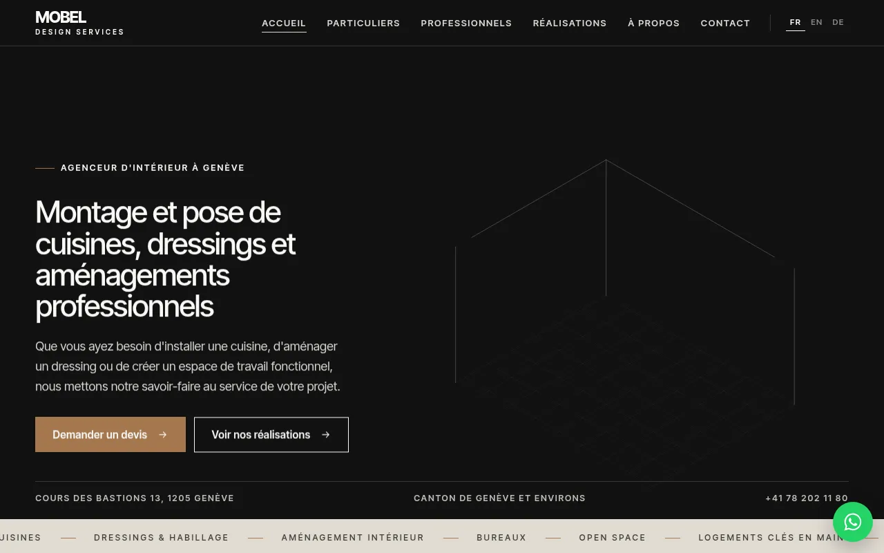 Screenshot of mobel.printandcom.ch