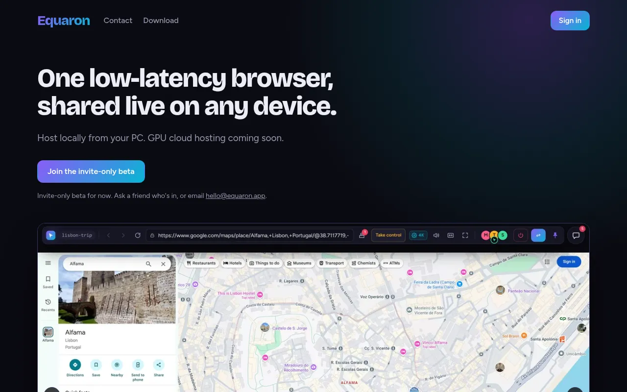 Screenshot of equaron.app