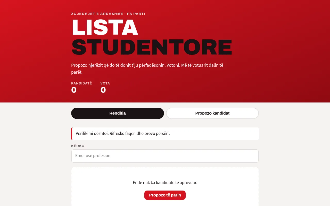 Screenshot of listastudentore.com