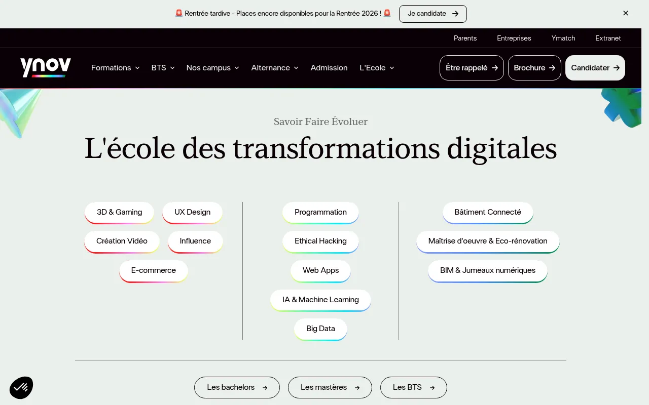Screenshot of ynov.com
