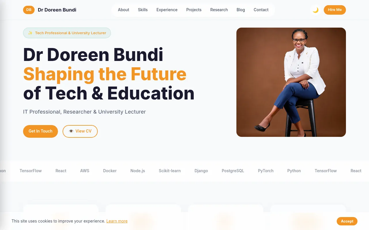 Screenshot of doreenbundi.com