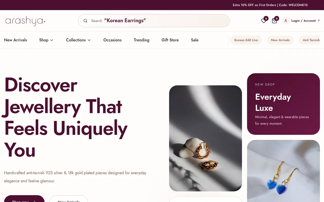 Screenshot of test.arashya.com