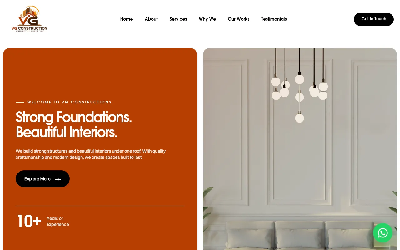 Screenshot of vgconstructions.co.in
