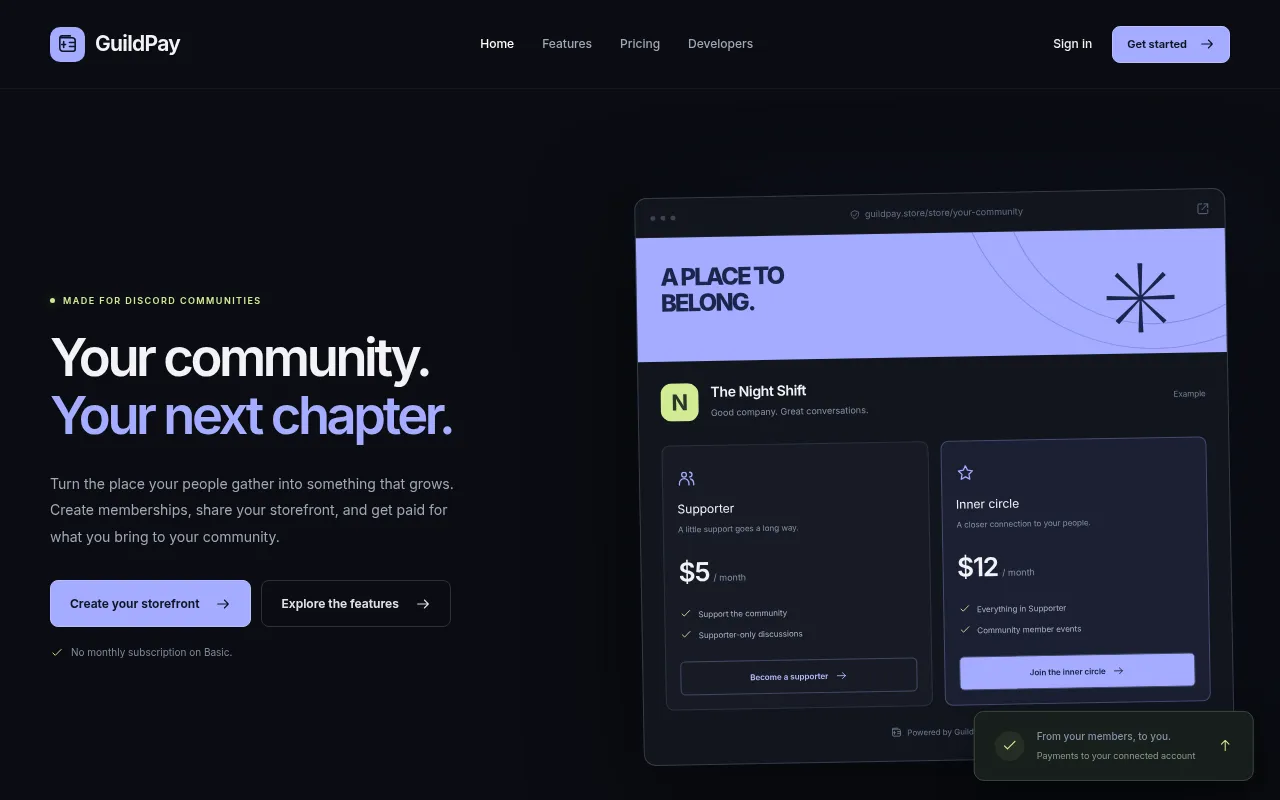 Screenshot of guildpay.store