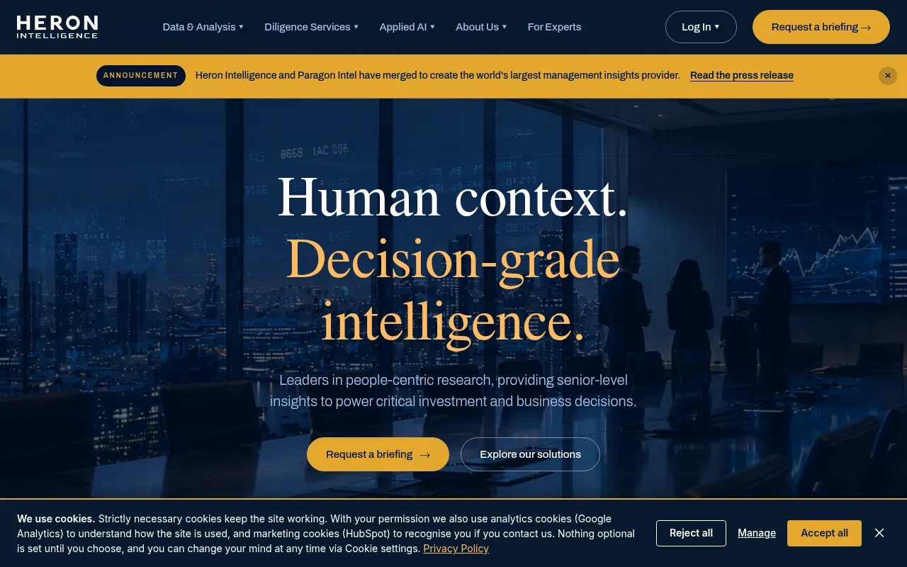 Screenshot of heron-intelligence.com