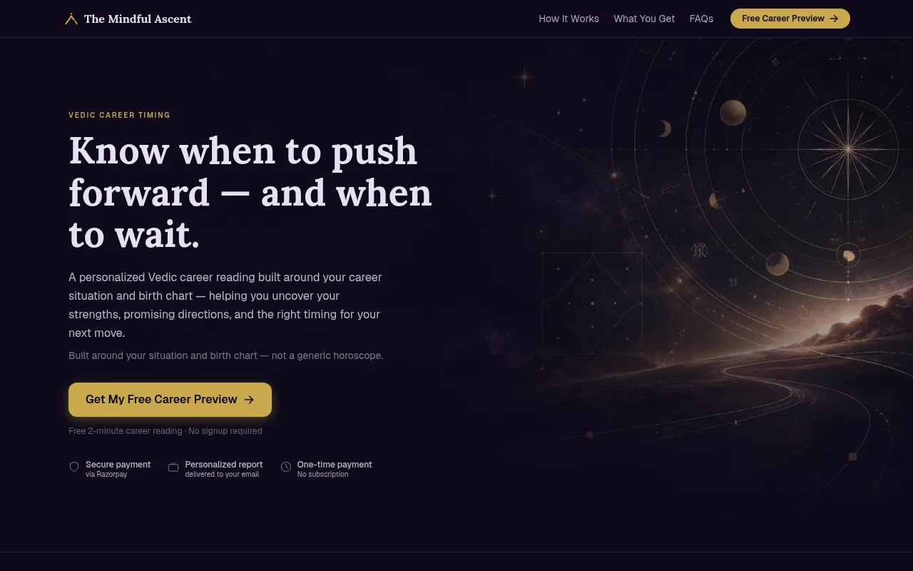 Screenshot of themindfulascent.com