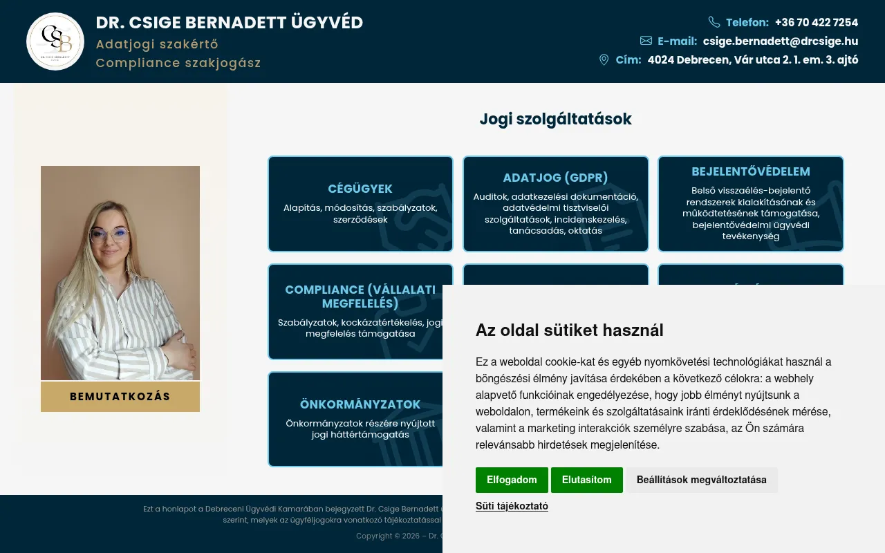 Screenshot of drcsige.hu