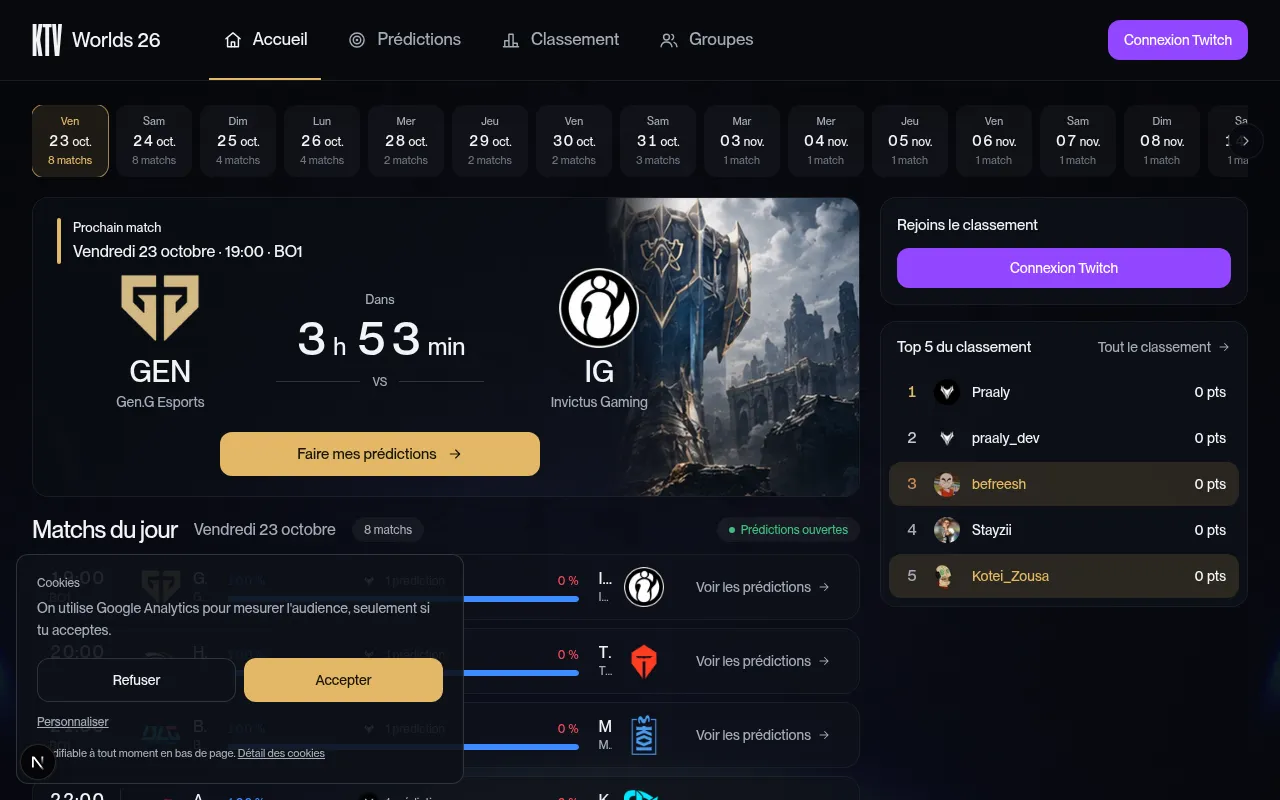 Screenshot of suivizy-dev.ngrok.app