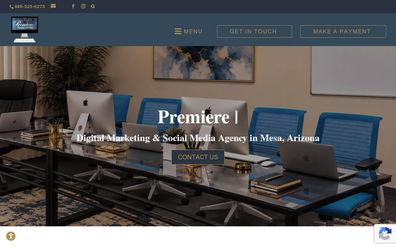 Screenshot of premieresocialmedia.com