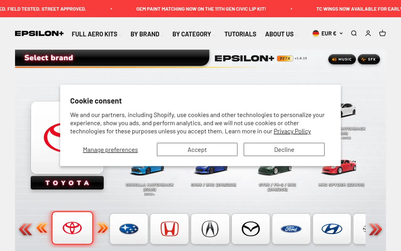 Screenshot of epsilon.plus