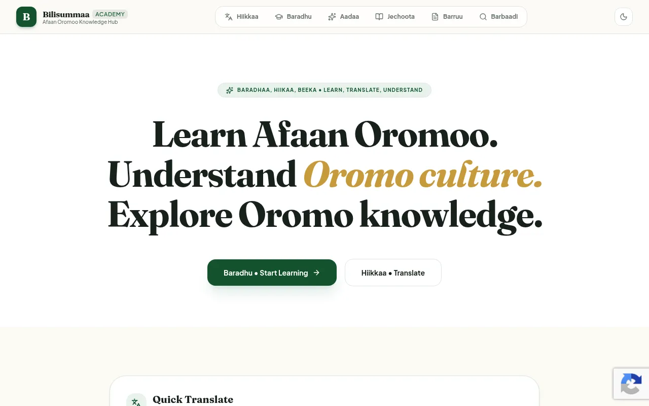 Screenshot of oromotoenglish.com