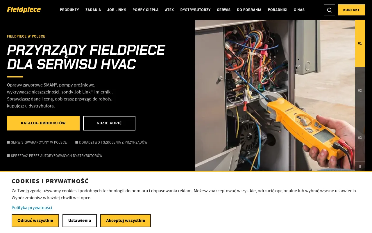 Screenshot of fieldpiece.pl