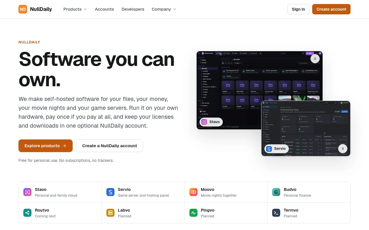 Screenshot of nulldaily.com