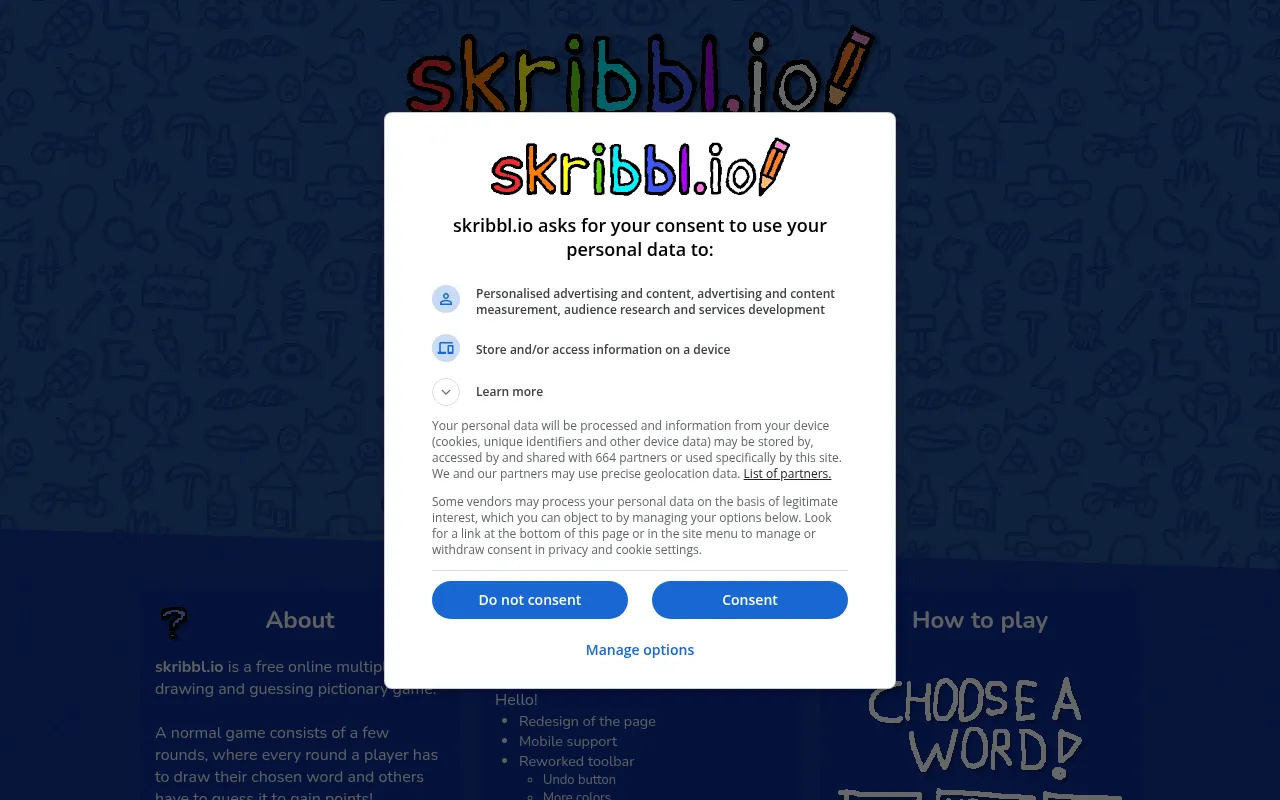 Screenshot of skribbl.io