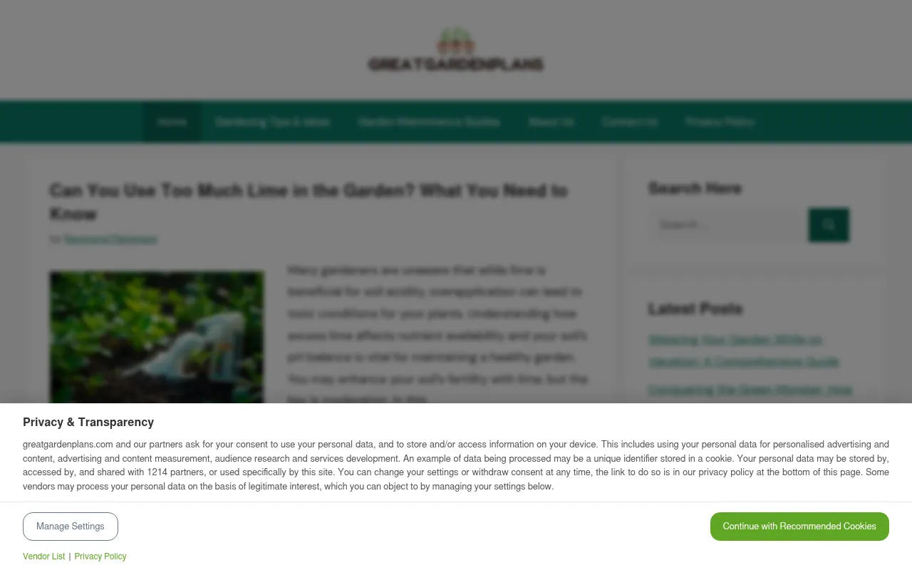 Screenshot of greatgardenplans.com