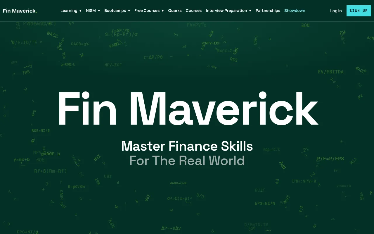 Screenshot of finmaverick.com
