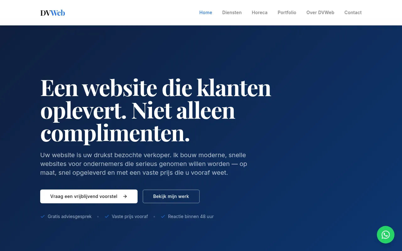 Screenshot of dvweb.nl