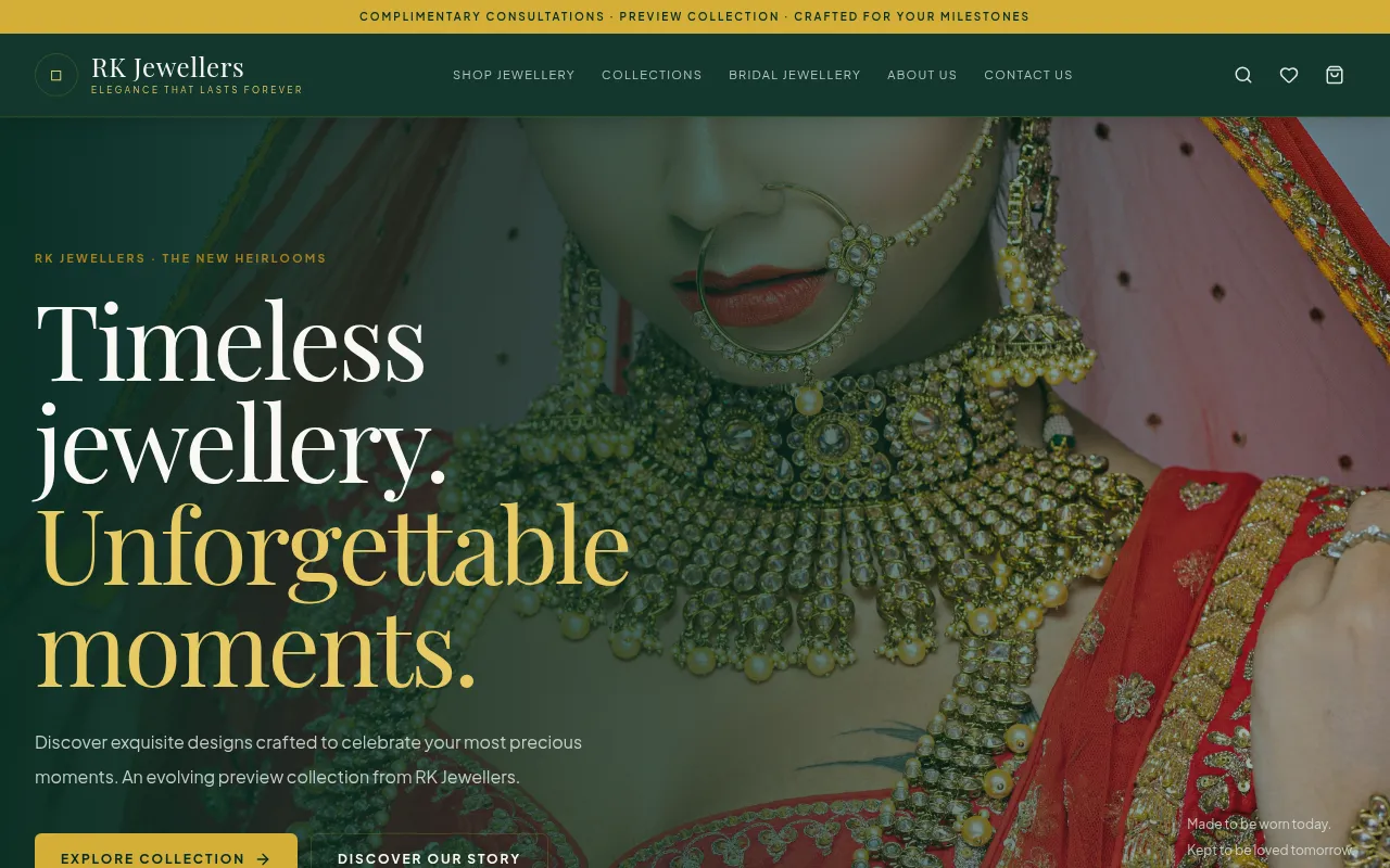 Screenshot of rk-jewels-atelier.preview.emergentagent.com