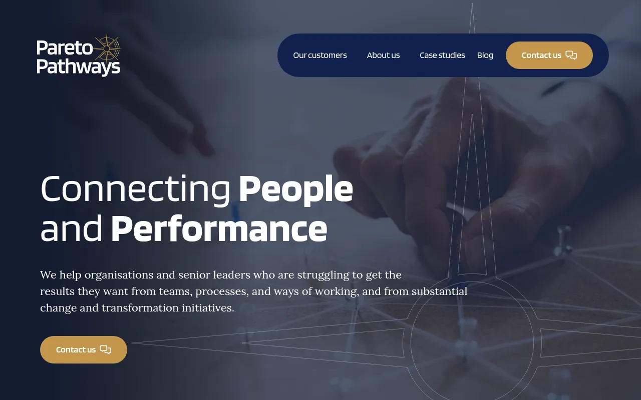 Screenshot of paretopathways.com