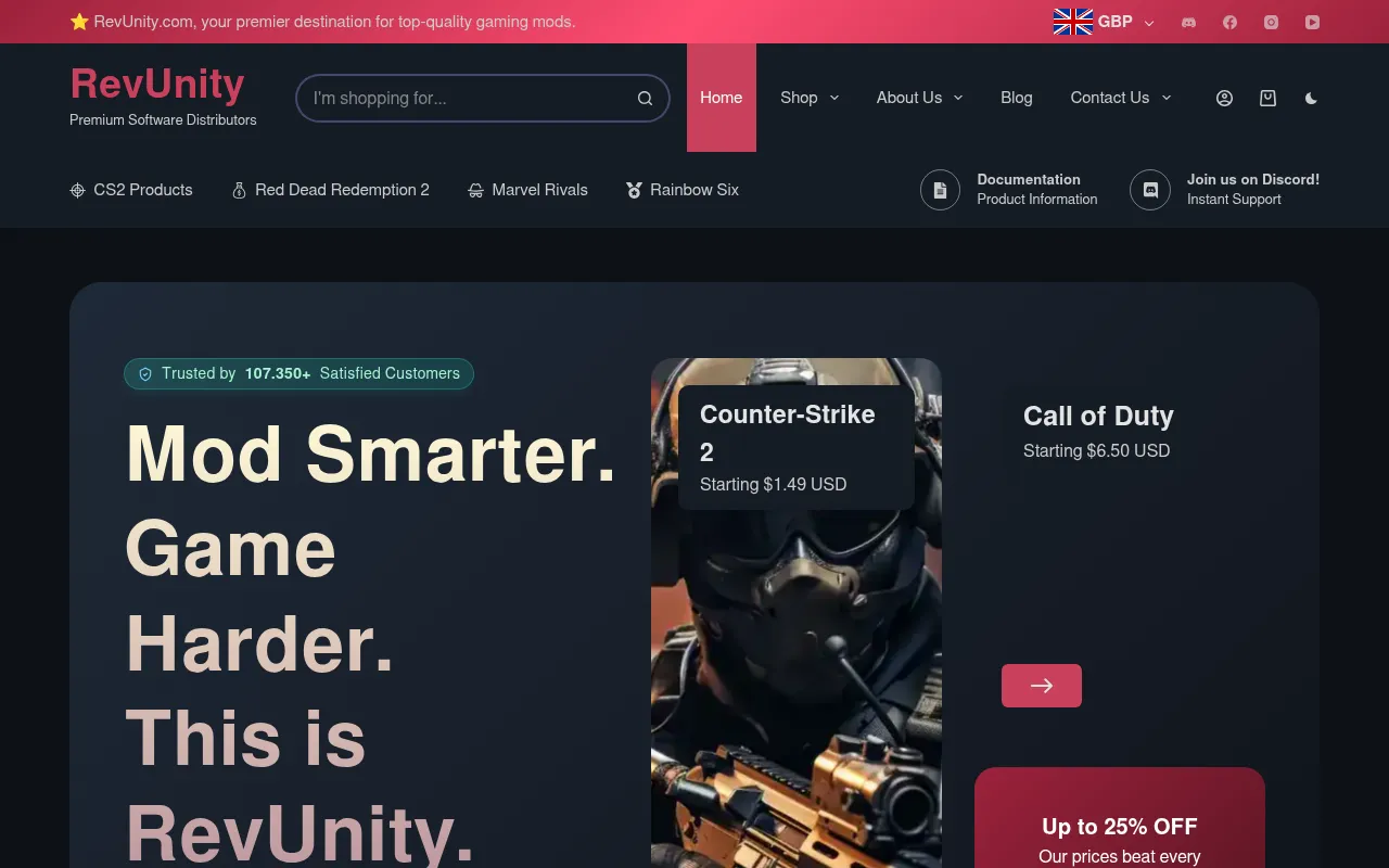Screenshot of revunity.com