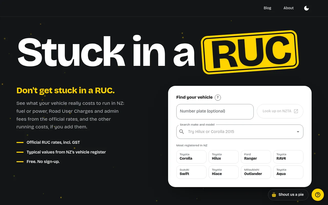 Screenshot of stuckinaruc.nz