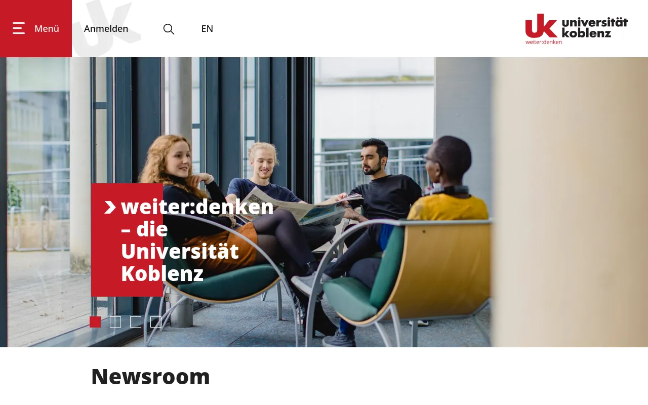 Screenshot of uni-koblenz.de