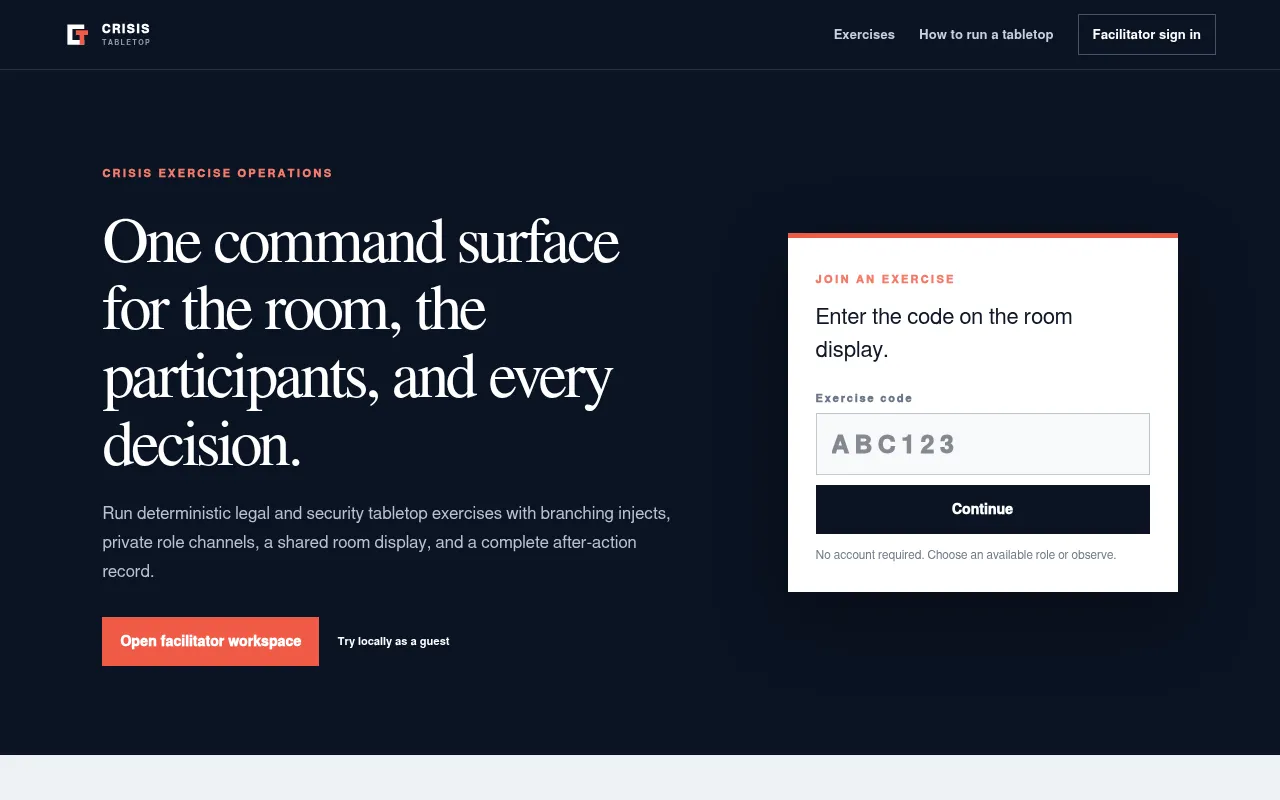Screenshot of crisistable.top