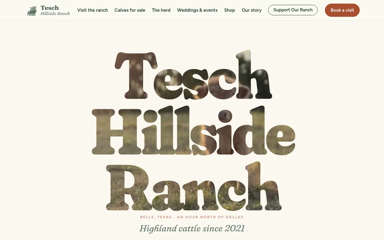 Screenshot of teschhillsideranch.com