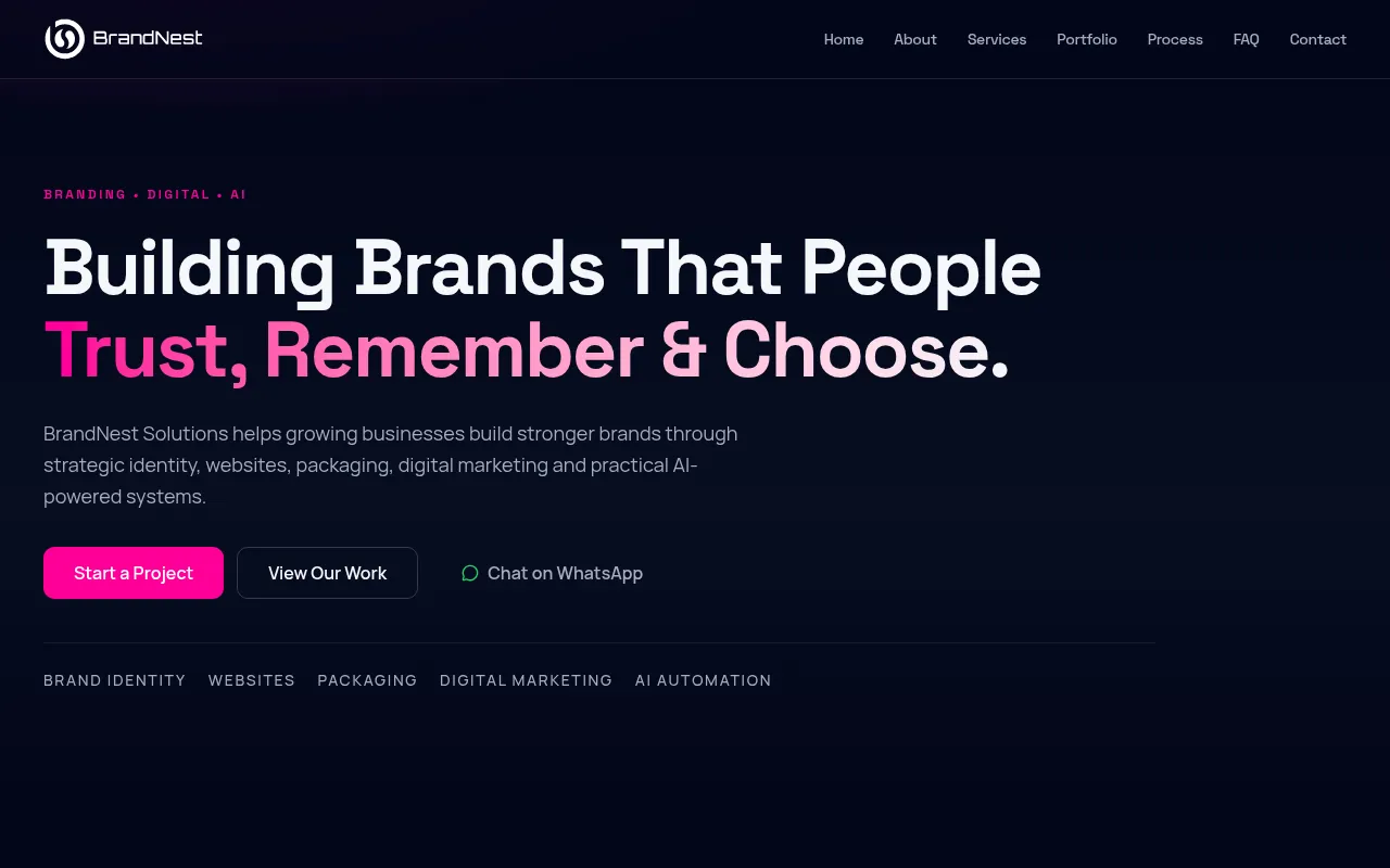 Screenshot of brandnest.com.np