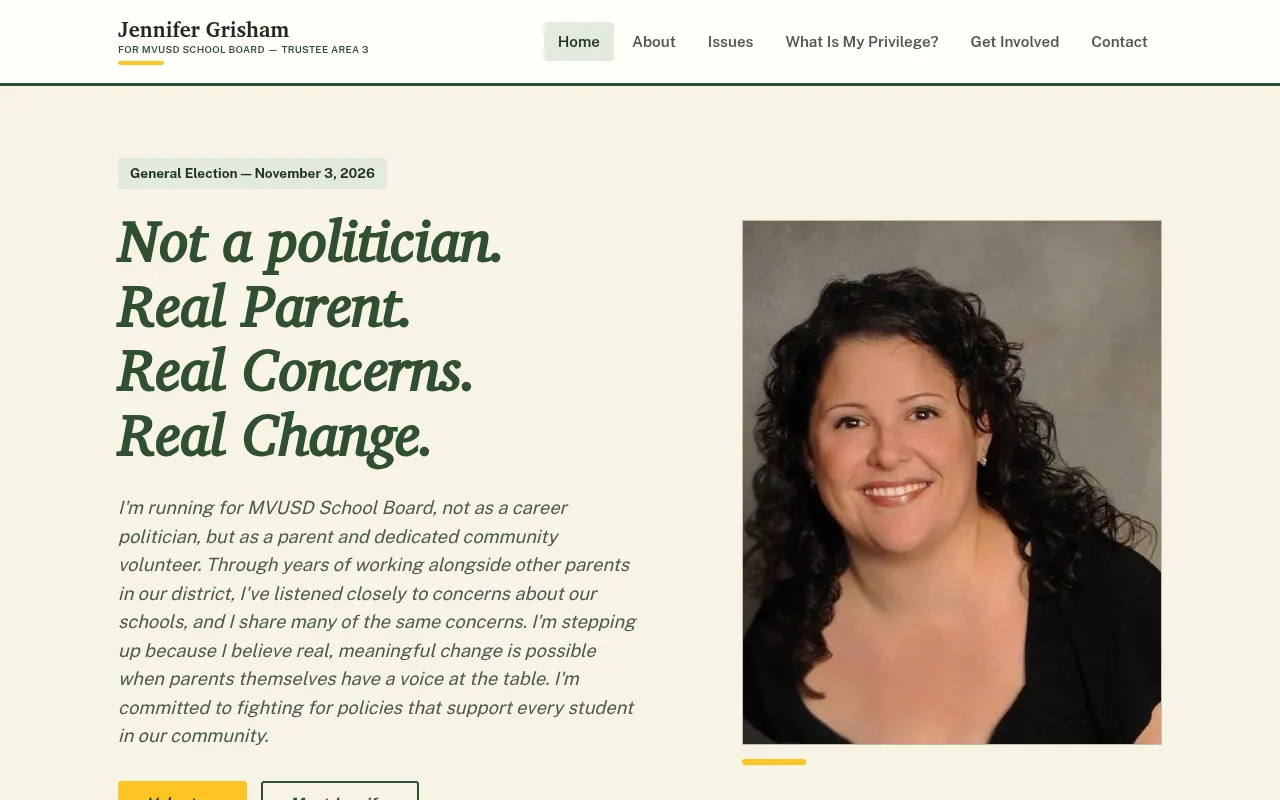 Screenshot of grishamforschoolboard.com