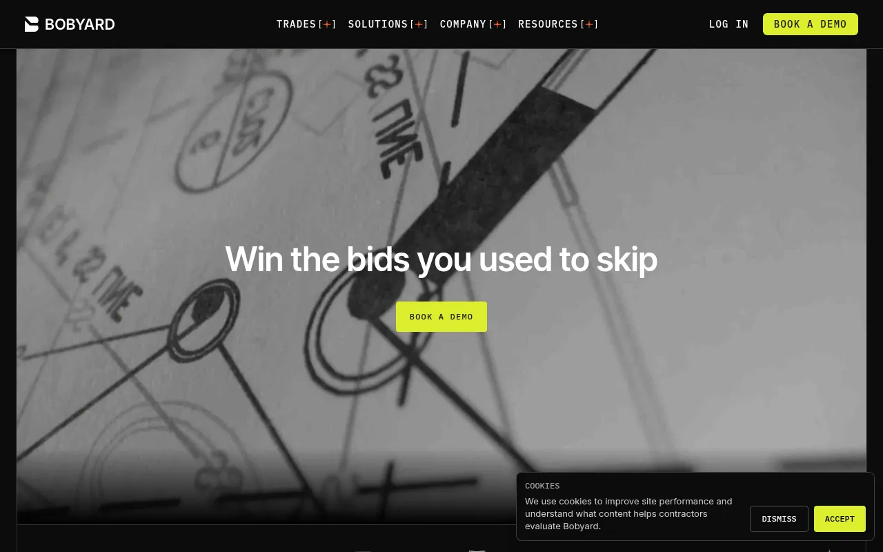 Screenshot of bobyard.com