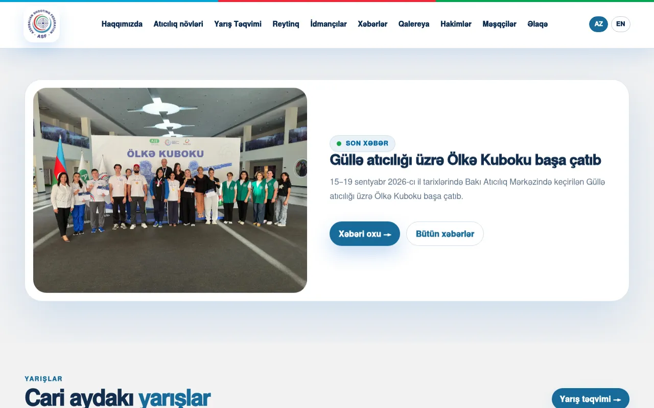Screenshot of results.aze-shooting.org