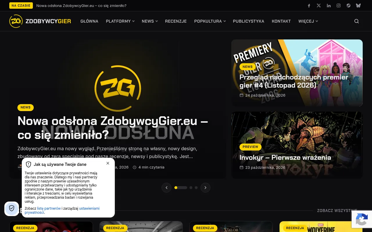Screenshot of zdobywcygier.eu