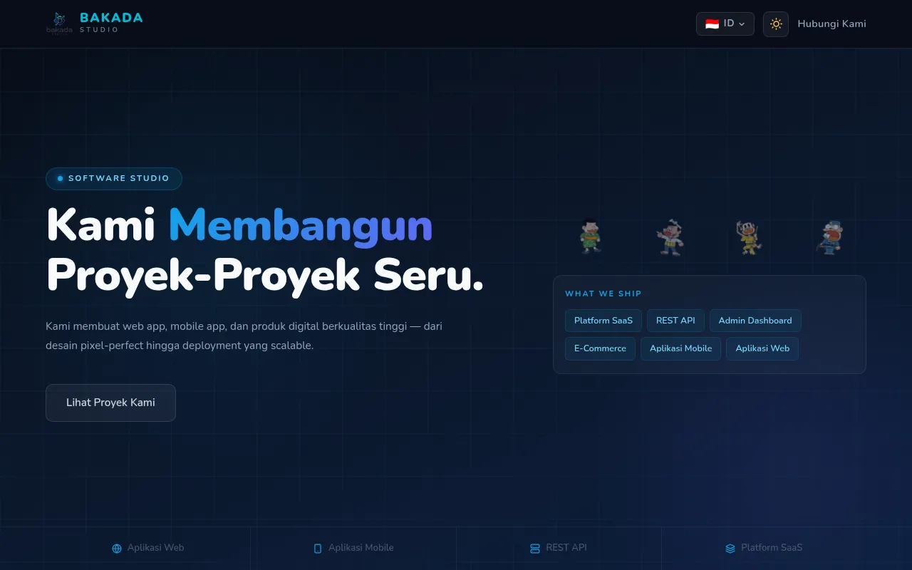 Screenshot of bakadastudio.com