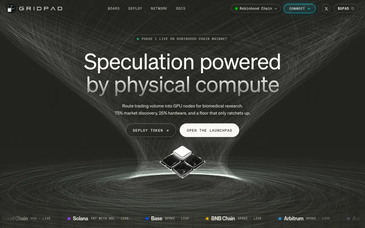 Screenshot of gridpad.network