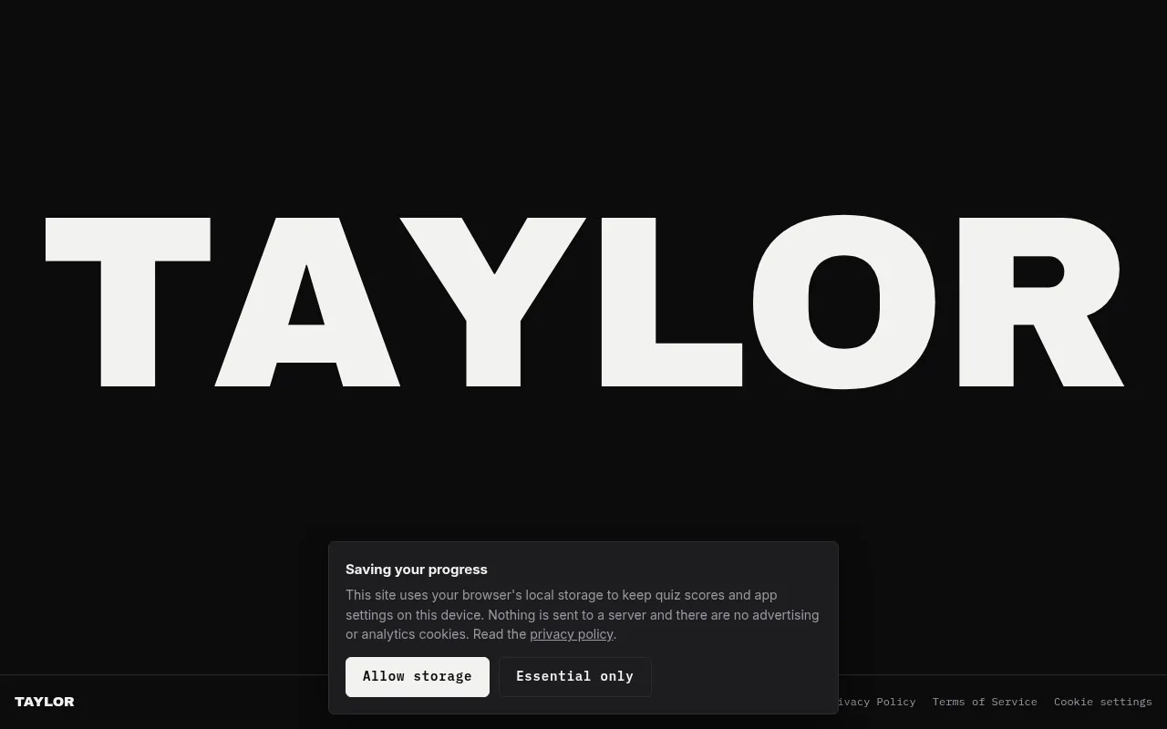 Screenshot of taylortowe.rs