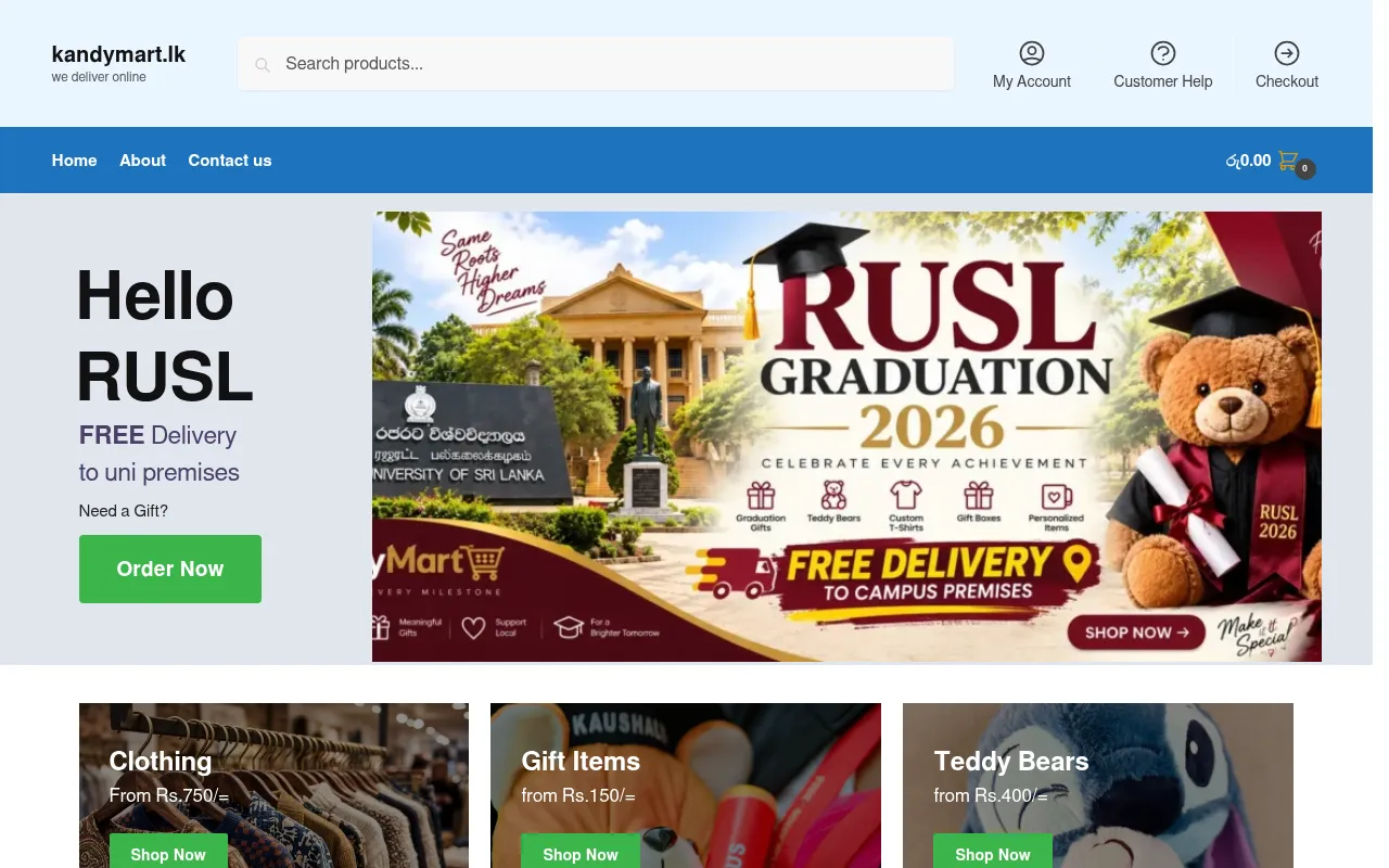Screenshot of kandymart.lk