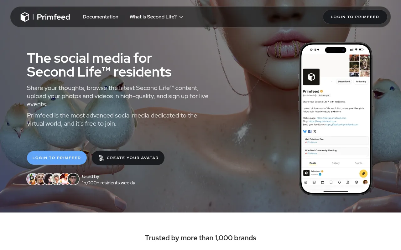 Screenshot of primfeed.com