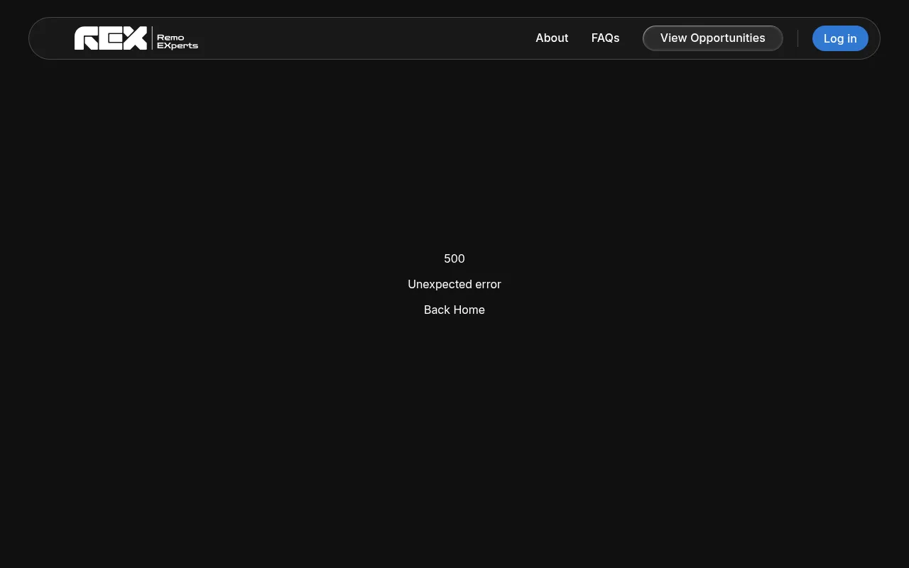 Screenshot of rex.zone