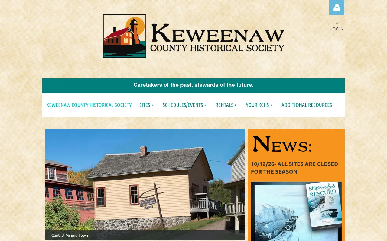 Screenshot of keweenawhistory.org