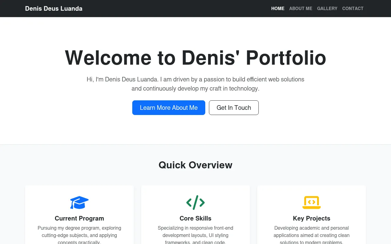 Screenshot of denydeus.github.io