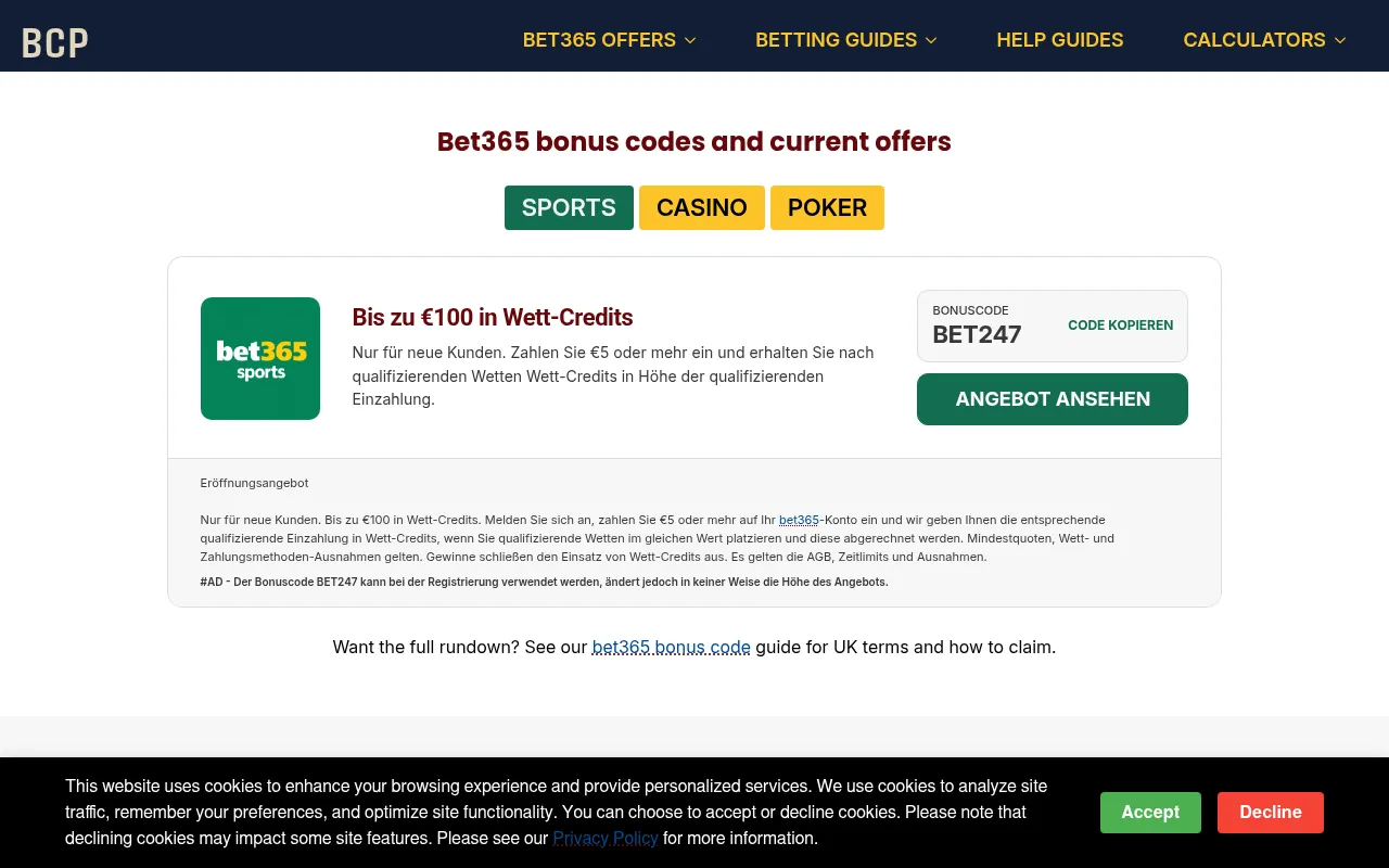 Screenshot of bonuscodepoker.com