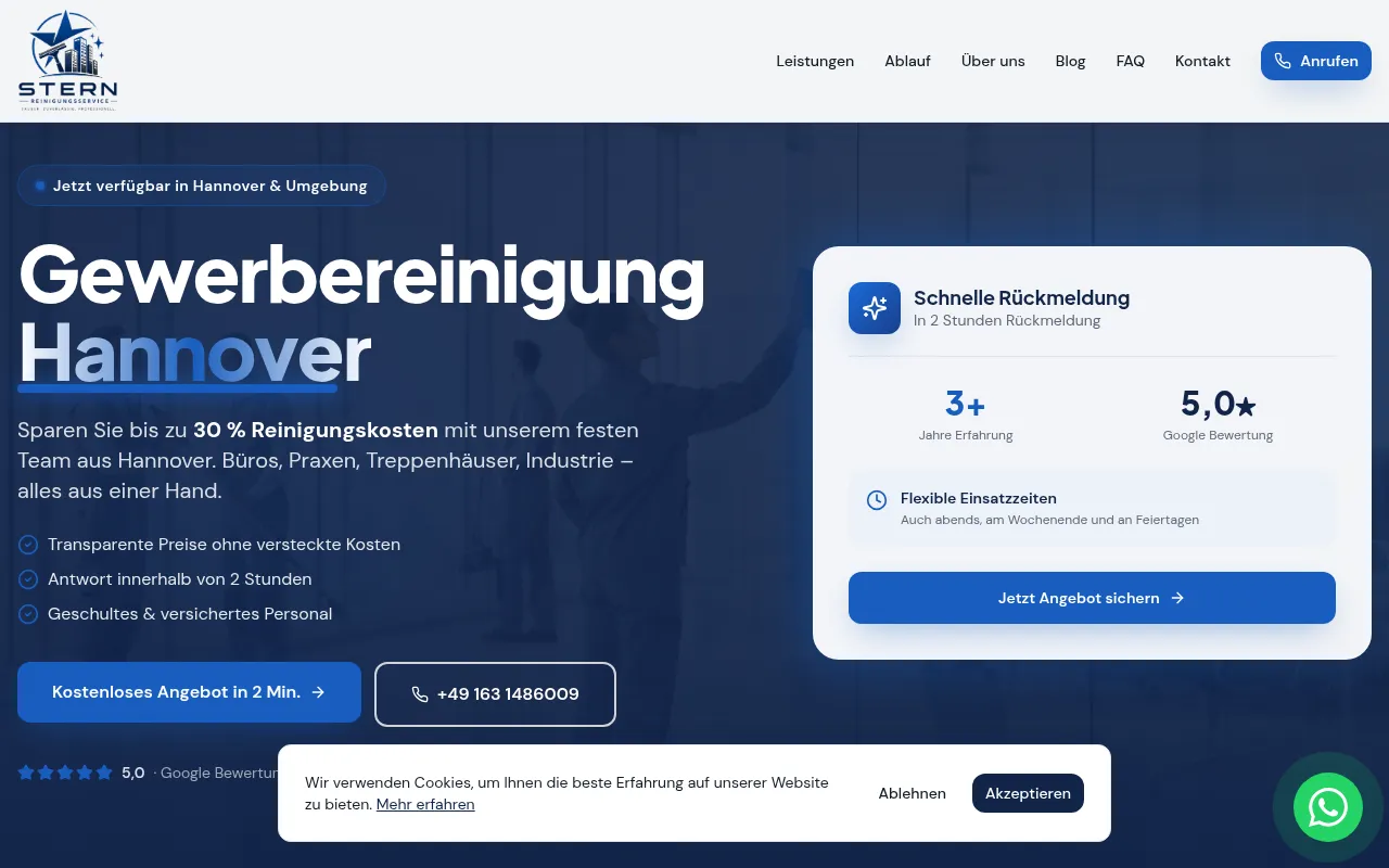 Screenshot of stern-reinigungsservice.de