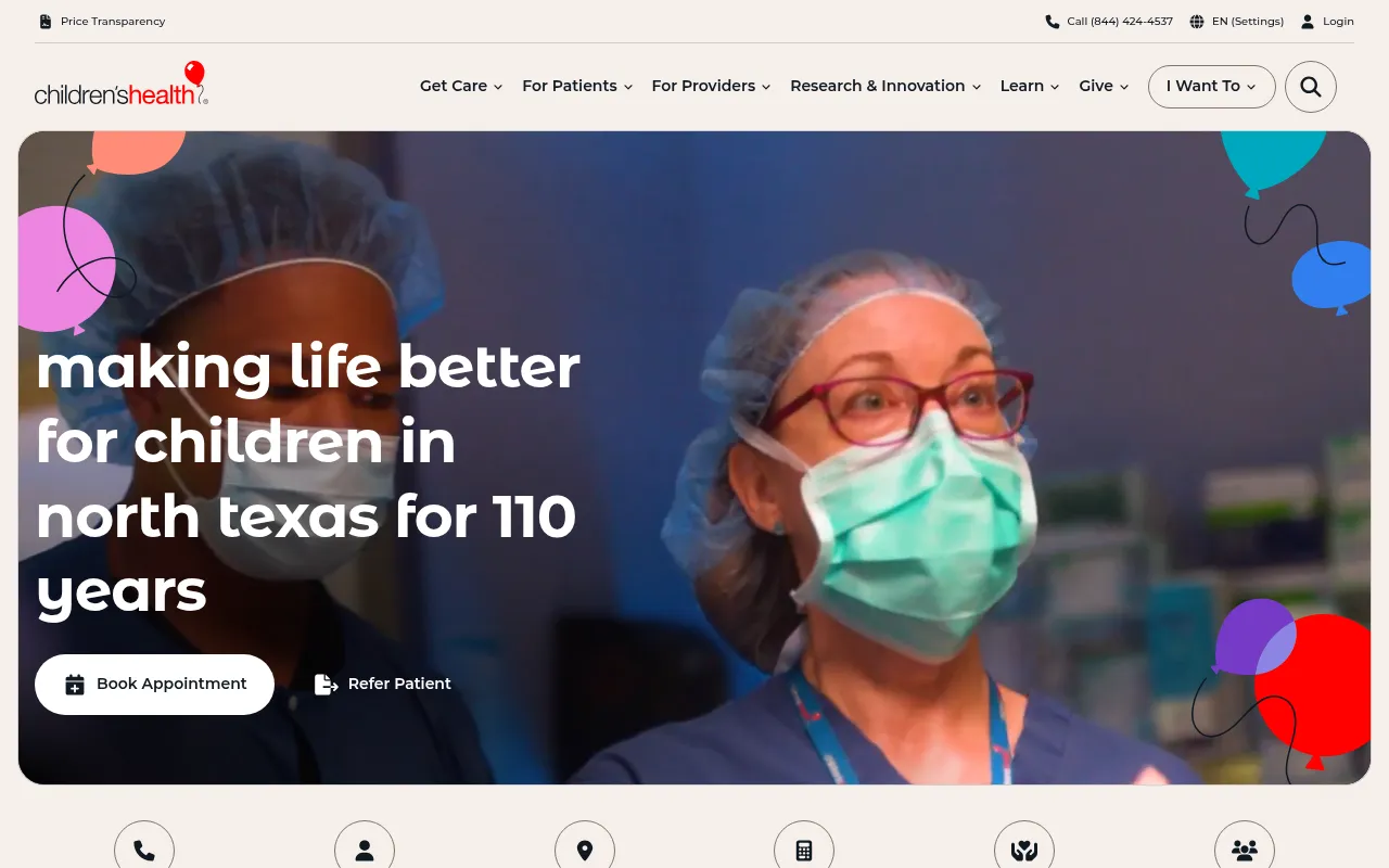 Screenshot of childrens.com