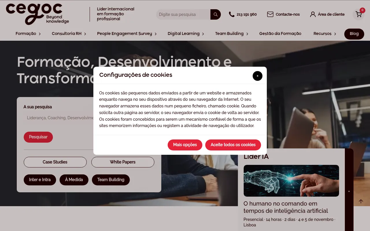 Screenshot of cegoc.pt