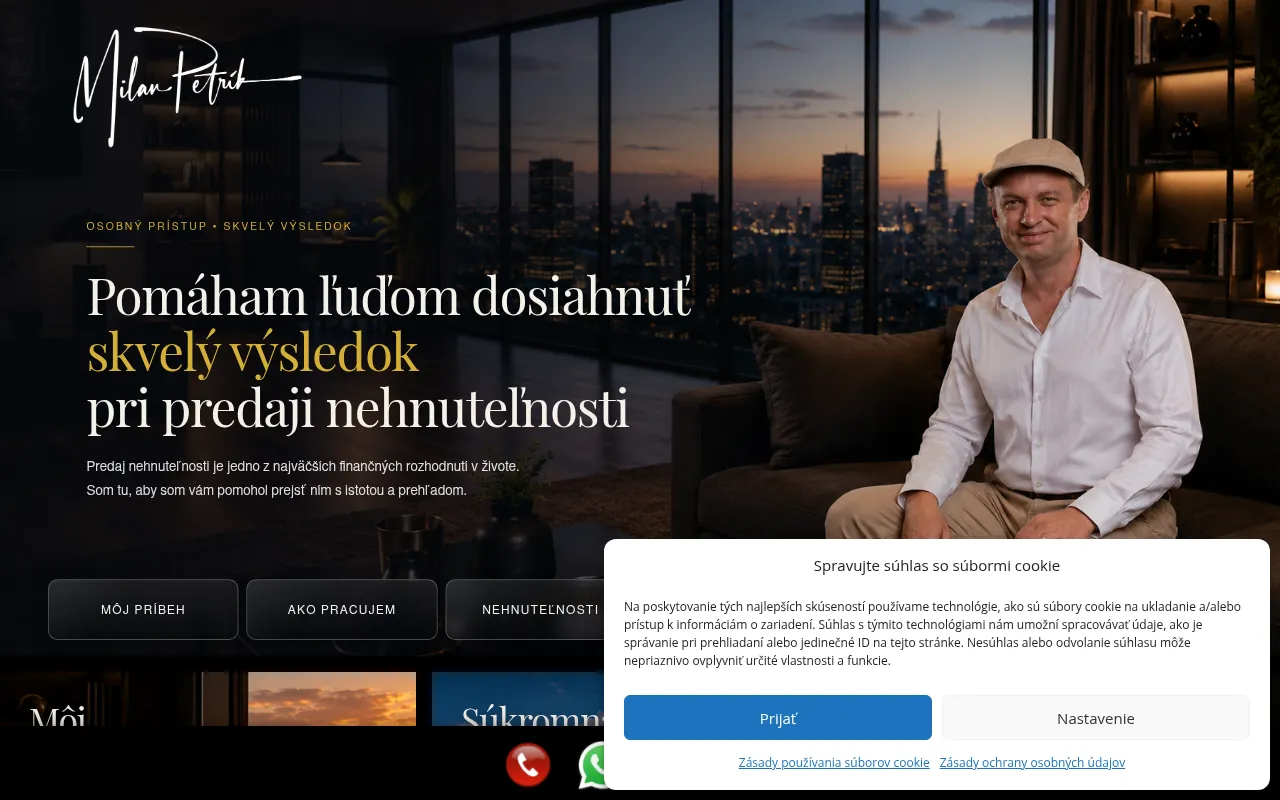Screenshot of milanpetrik.sk